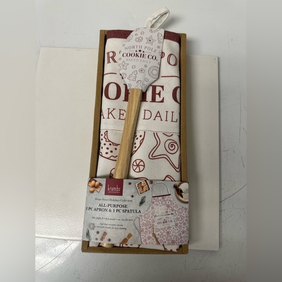 Krumbs Other - Red and White Apron and Spatula Set